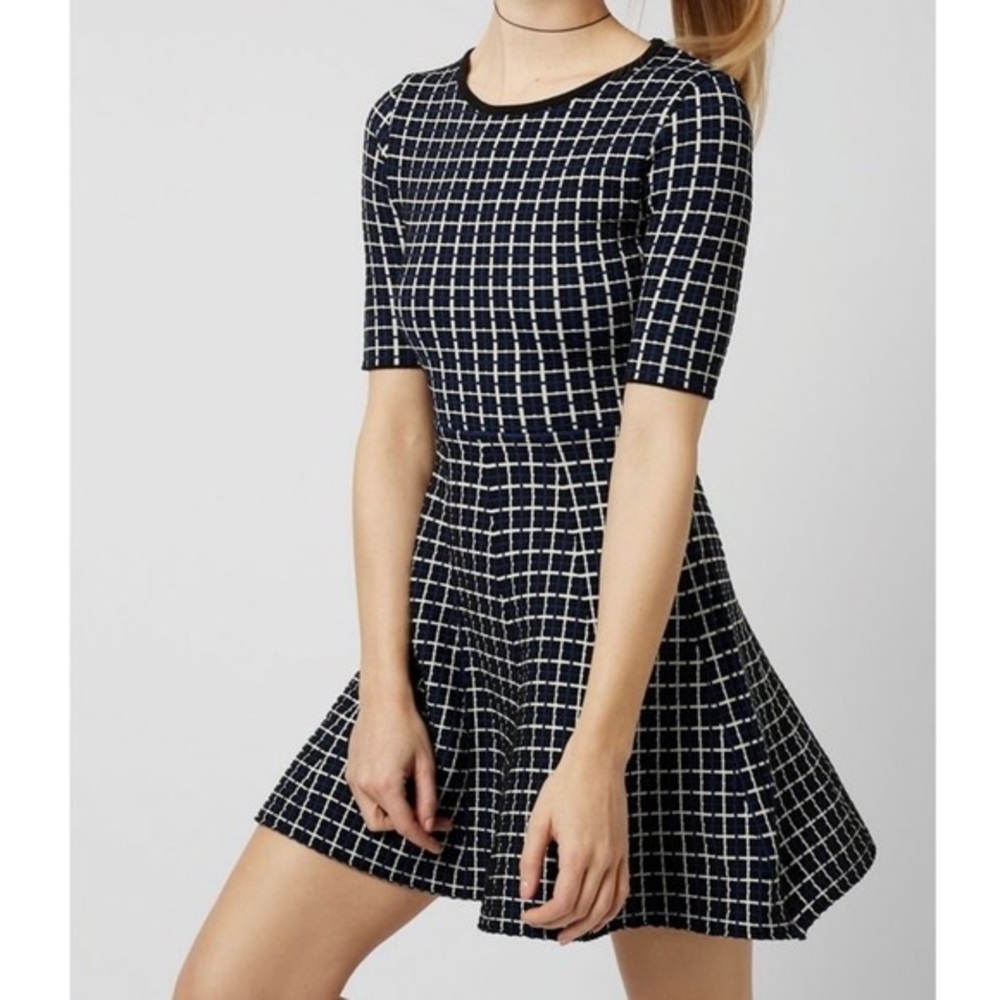 Top shop Black, blue, and white dress